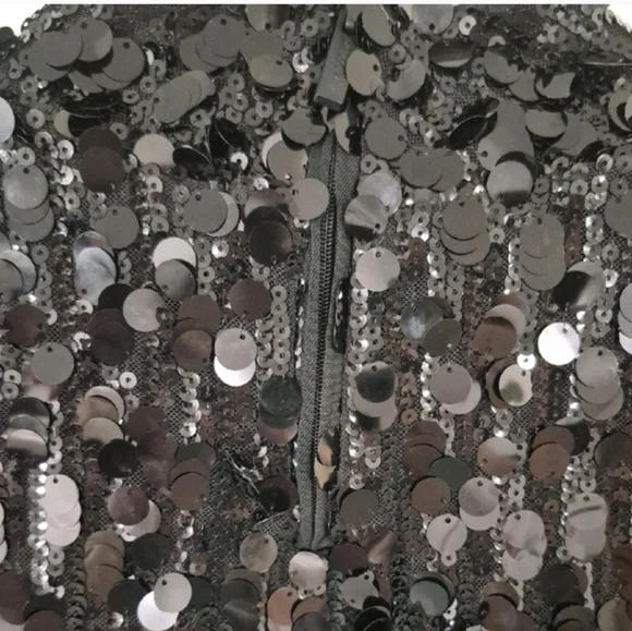 DKNY 🖤✨ Black Sequin Blouse - Picture 7 of 9